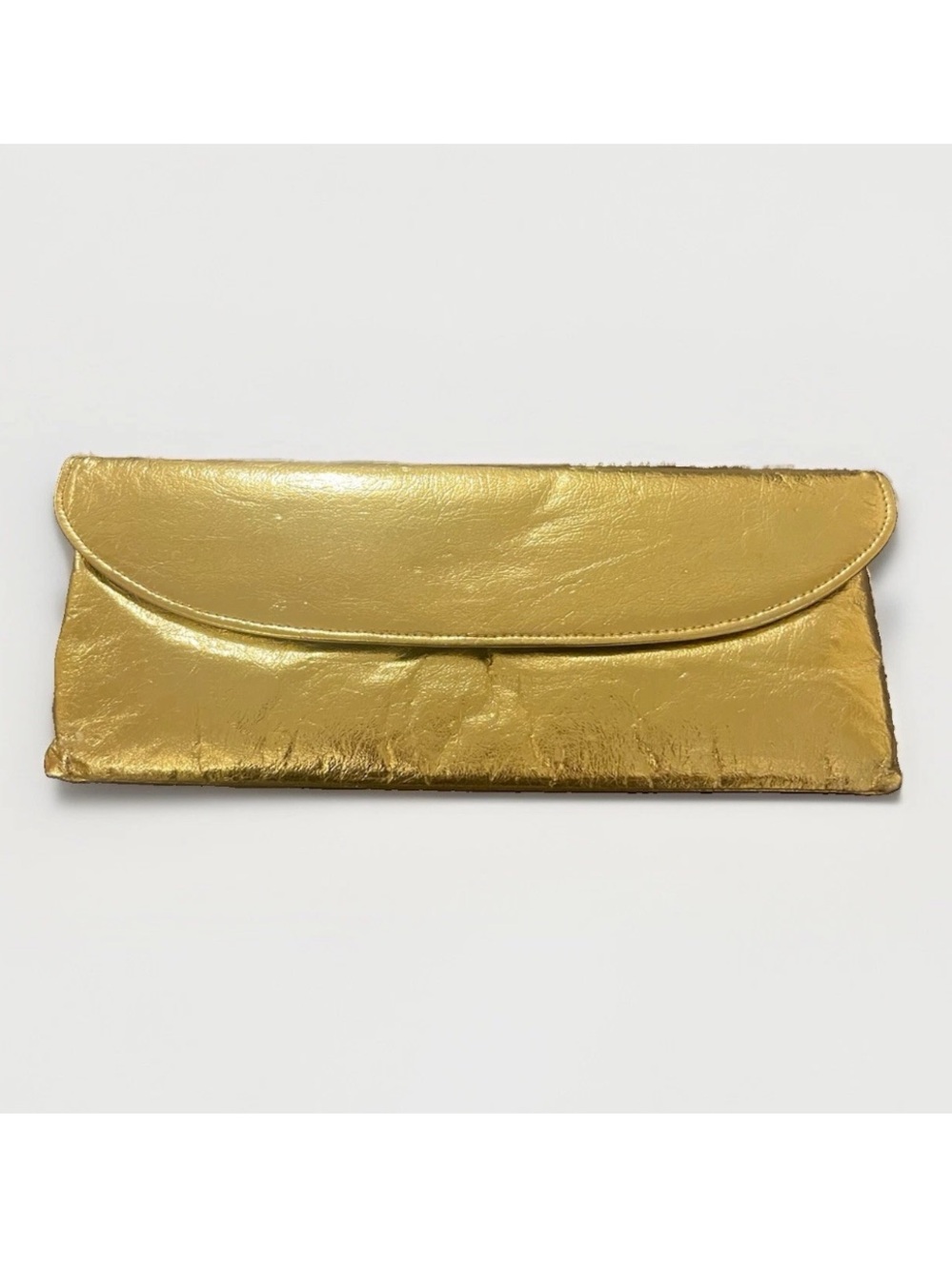 Metallic Gold Envelope Clutch Purse 50s 60s MCM Vintage Dressy Evening Party